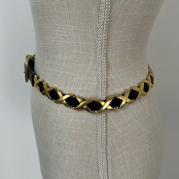 Suzi Roher Gold Tone Stretch Belt Women’s Size S main image 5